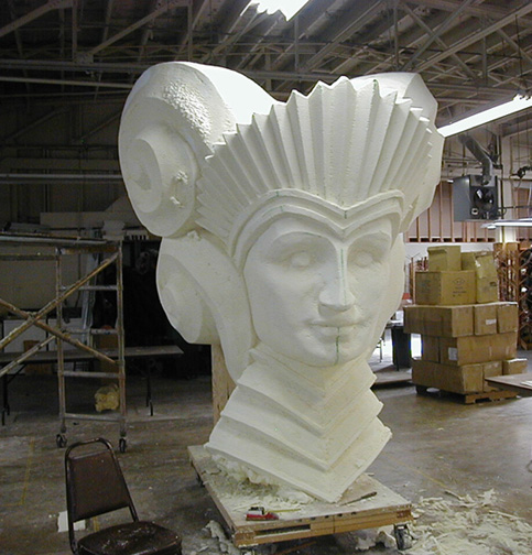 styrofoam armature.  Foam sculpture, Foam carving, Styrofoam art