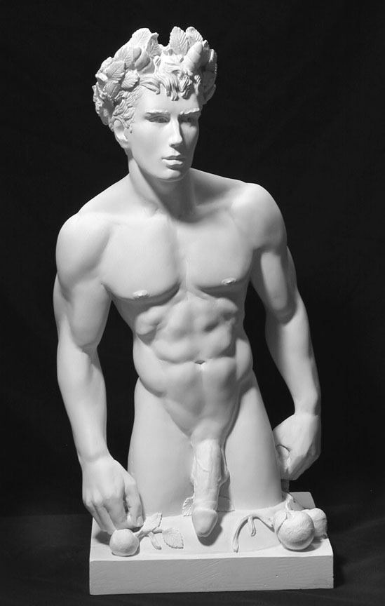 A youthful, faun-like depiction of the Greek God Priapus. 